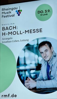 Konzertplakat: Bach, h-Moll-Messe, Arcangelo unter Jonathan Cohen